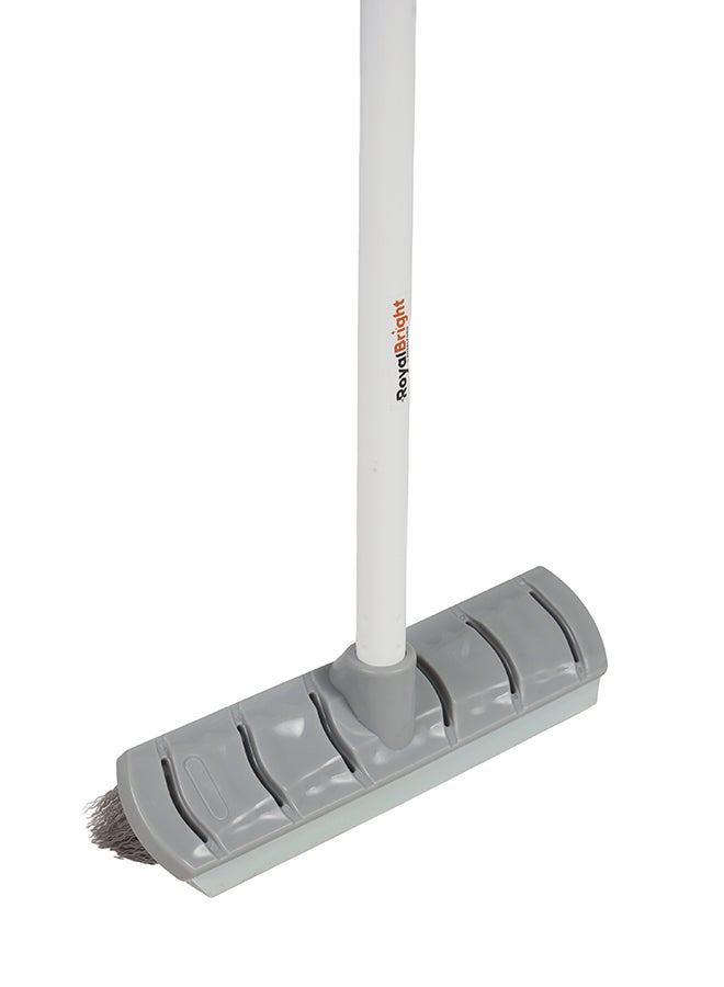 Royalford 26 cm Floor Hard Broom with Long Handle- RF12851/ Large and Wide Head, Compatible with All Flooring Types/ Ideal for Sweeping and Cleaning Room, Bathroom, Kitchen, Tiles, Concrete Floors, etc./ Highly Durable, Light-Weight and Elegant Design/ Grey - Image 4